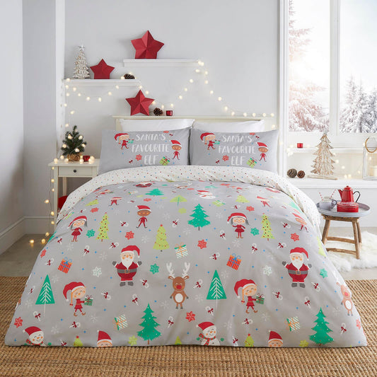 Elf & Santa Multi Duvet Set