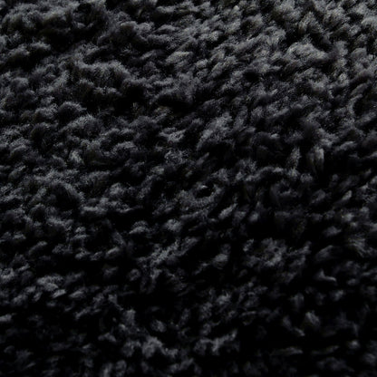 Snug Black Plain Rug