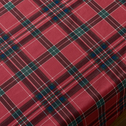 Catherine Lansfield Tartan Checked Bed Linen Fitted Sheet Red