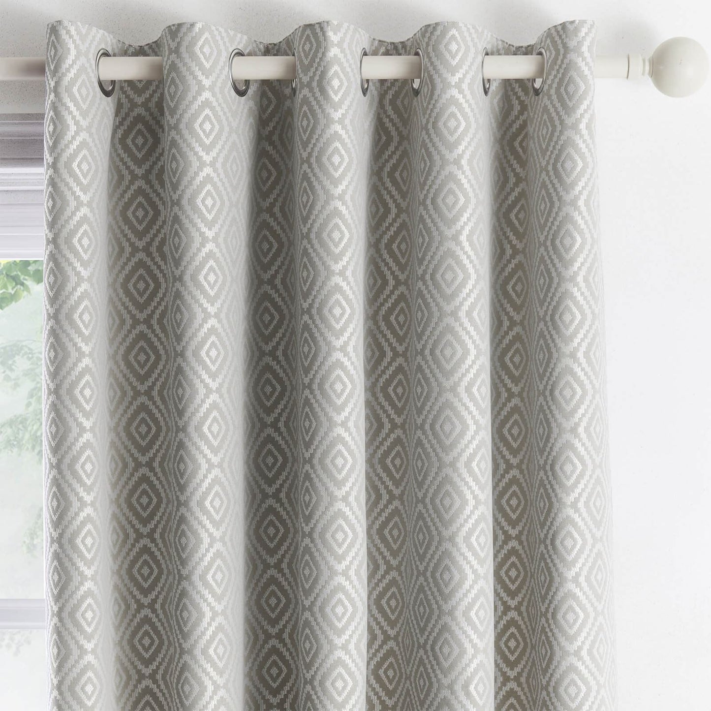 Asha Grey Eyelet Curtains