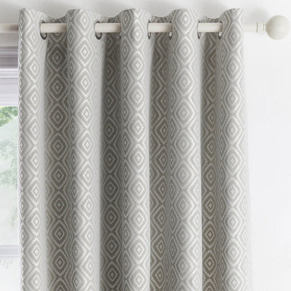 Asha Grey Eyelet Curtains