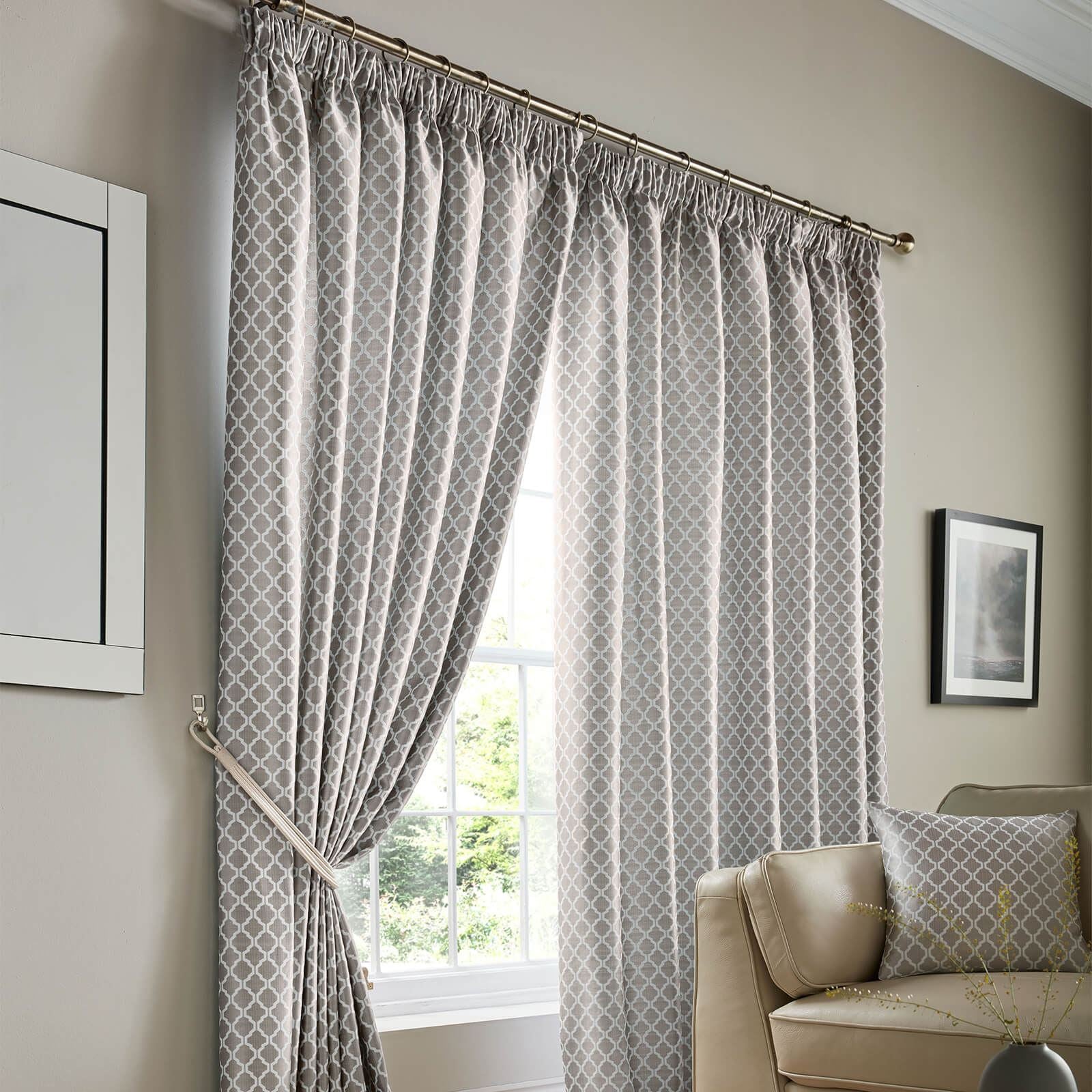 Cotswold Silver Pencil Pleat Curtains