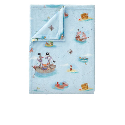Belle & Boo Pirate Blue Blanket Throw - 150x200cm