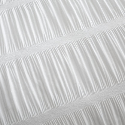 Seersucker White Duvet Set