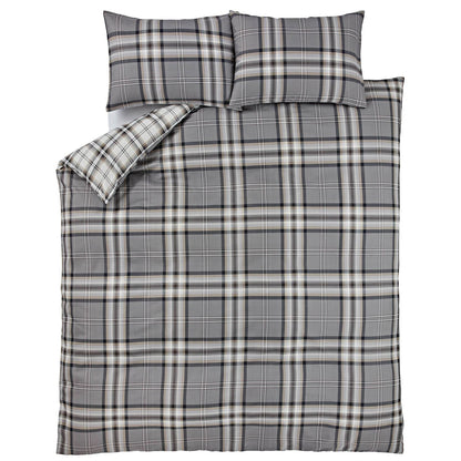 Kelso Tartan Charcoal Duvet Set