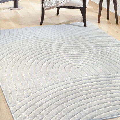 Malmo Curves White Rug