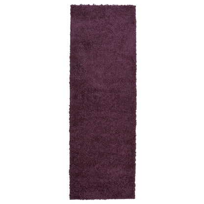 Jazz Shaggy Plum Plain Rug