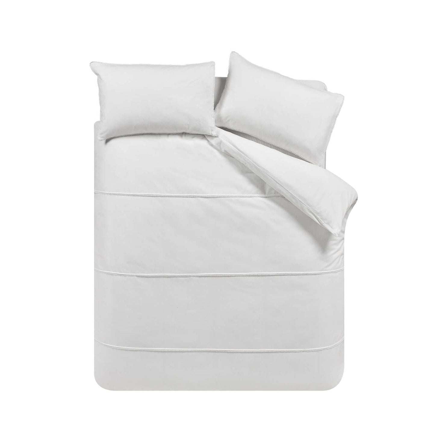 Catherine Lansfield Pom Pom Cotton Bedding Duvet Cover Set White