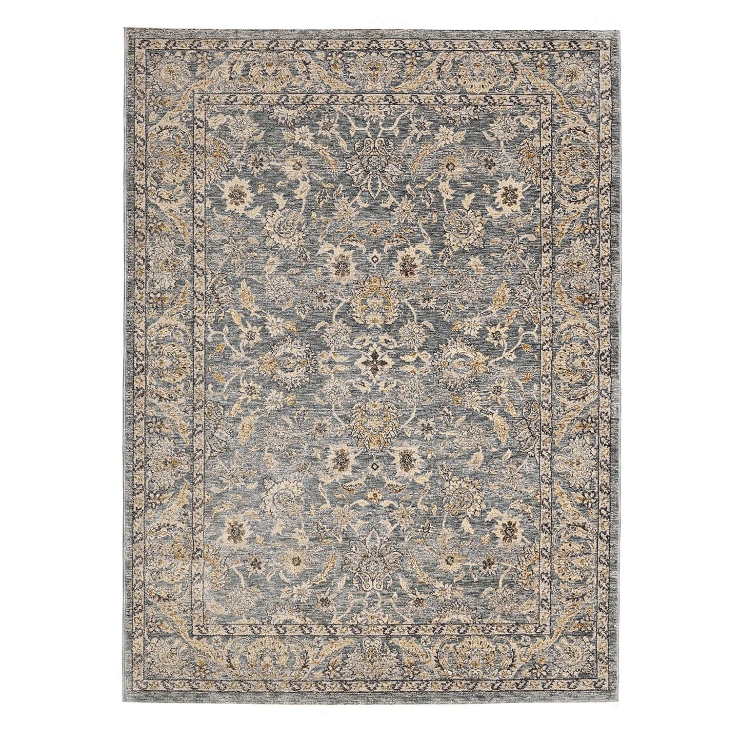 Raja Traditional Grey Classical Rug