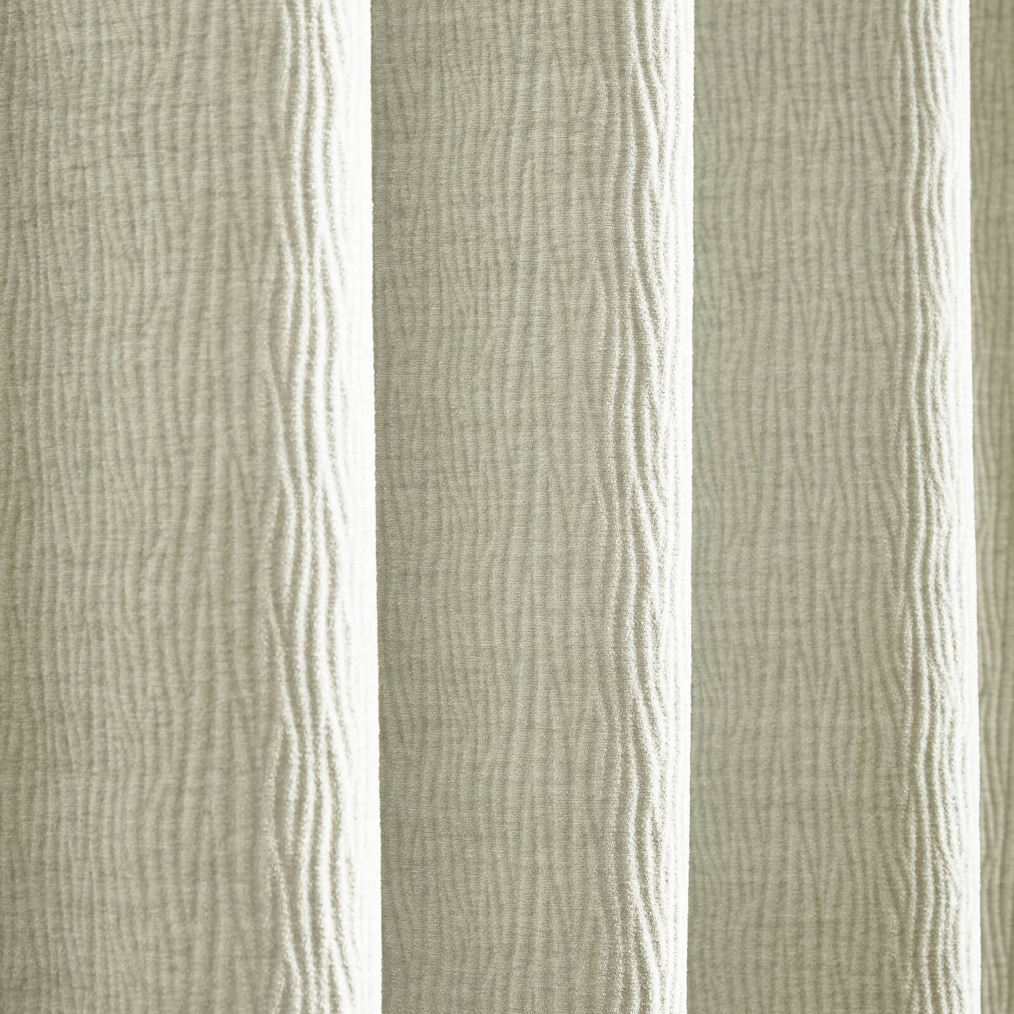 Catherine Lansfield Crinkle Chenille Lined Eyelet Curtains Two Panels Natural
