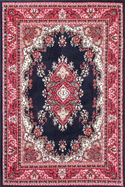 Traditional Poly Lancashire Navy Rugs