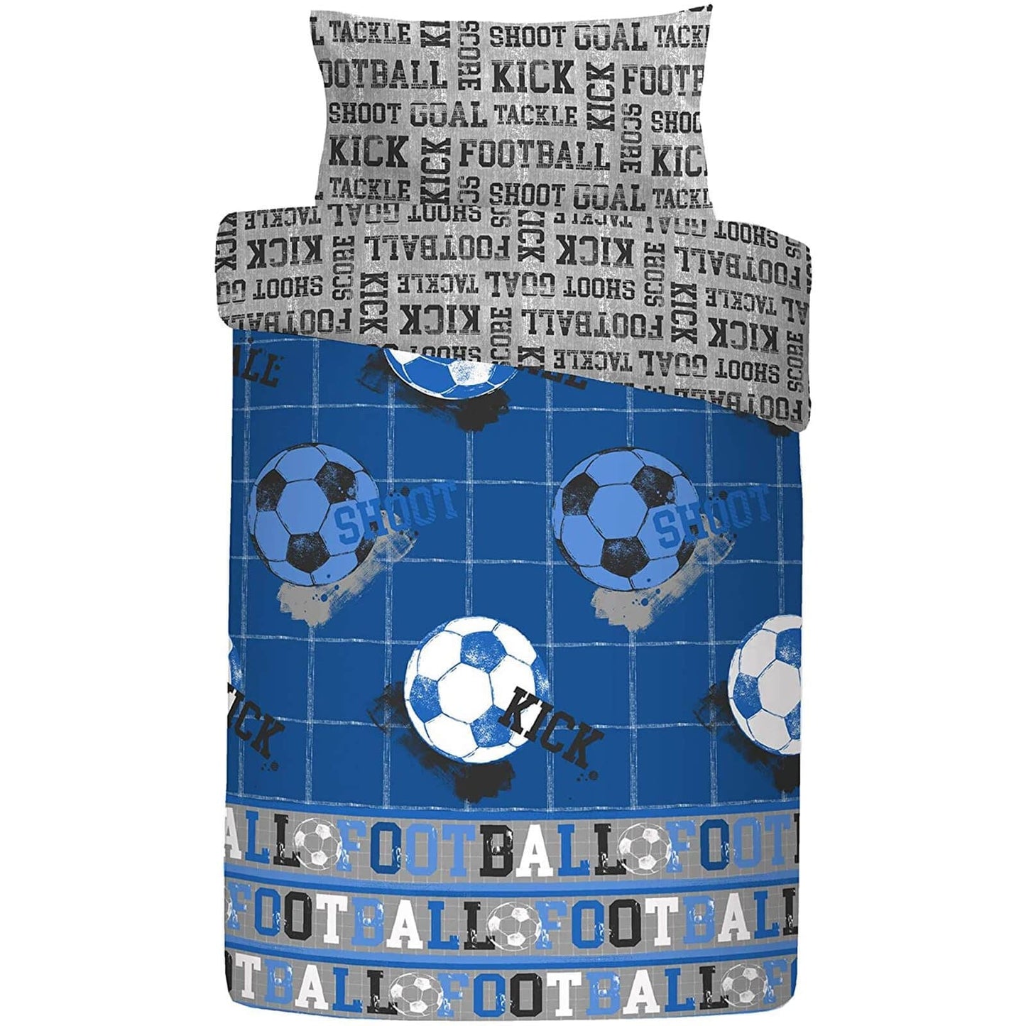 Football Sports Blue Duvet Set
