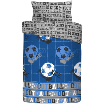Football Sports Blue Duvet Set