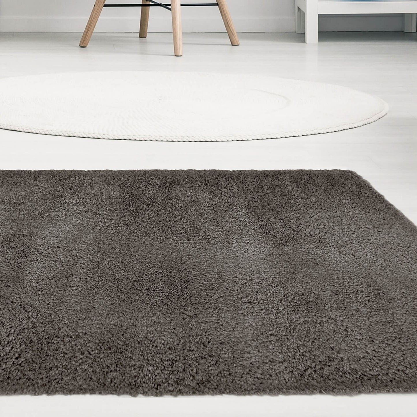 Snug Charcoal Plain Rug
