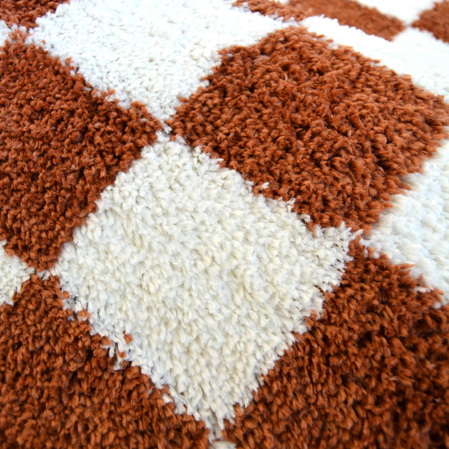 Snug Chequerboard Terracotta Blocks Rug