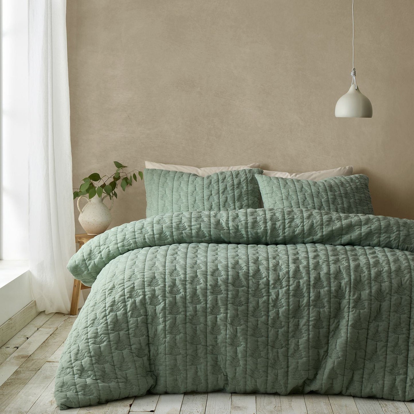 Pineapple Elephant Tamba Leaf Green Duvet Cover Set