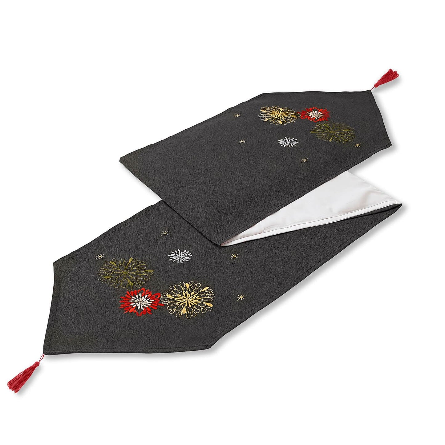 Party Christmas Black Table Runner