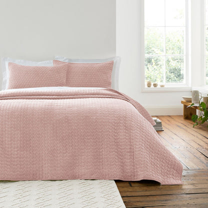 Bianca Attica Velvet Pink Bedspread - 240x260cm