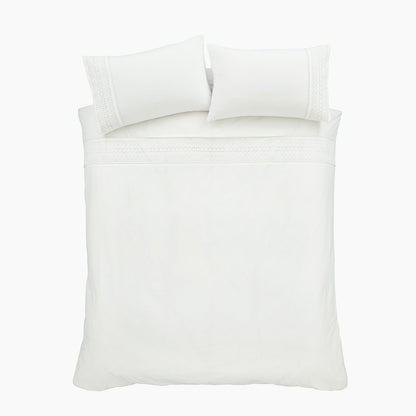 Broderie Anglaise White Duvet Cover Set