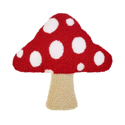 Catherine Lansfield Woodland Crochet Mushroom 3D Shaped Cushion Pink