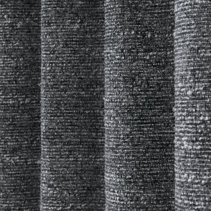 Catherine Lansfield Chunky Boucle Lined Eyelet Curtains Two Panels Charcoal Grey