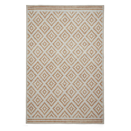 Coral H1058 Yellow Modern Washable Rug