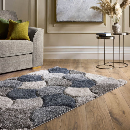 Origins 3D Scallop Navy Rug