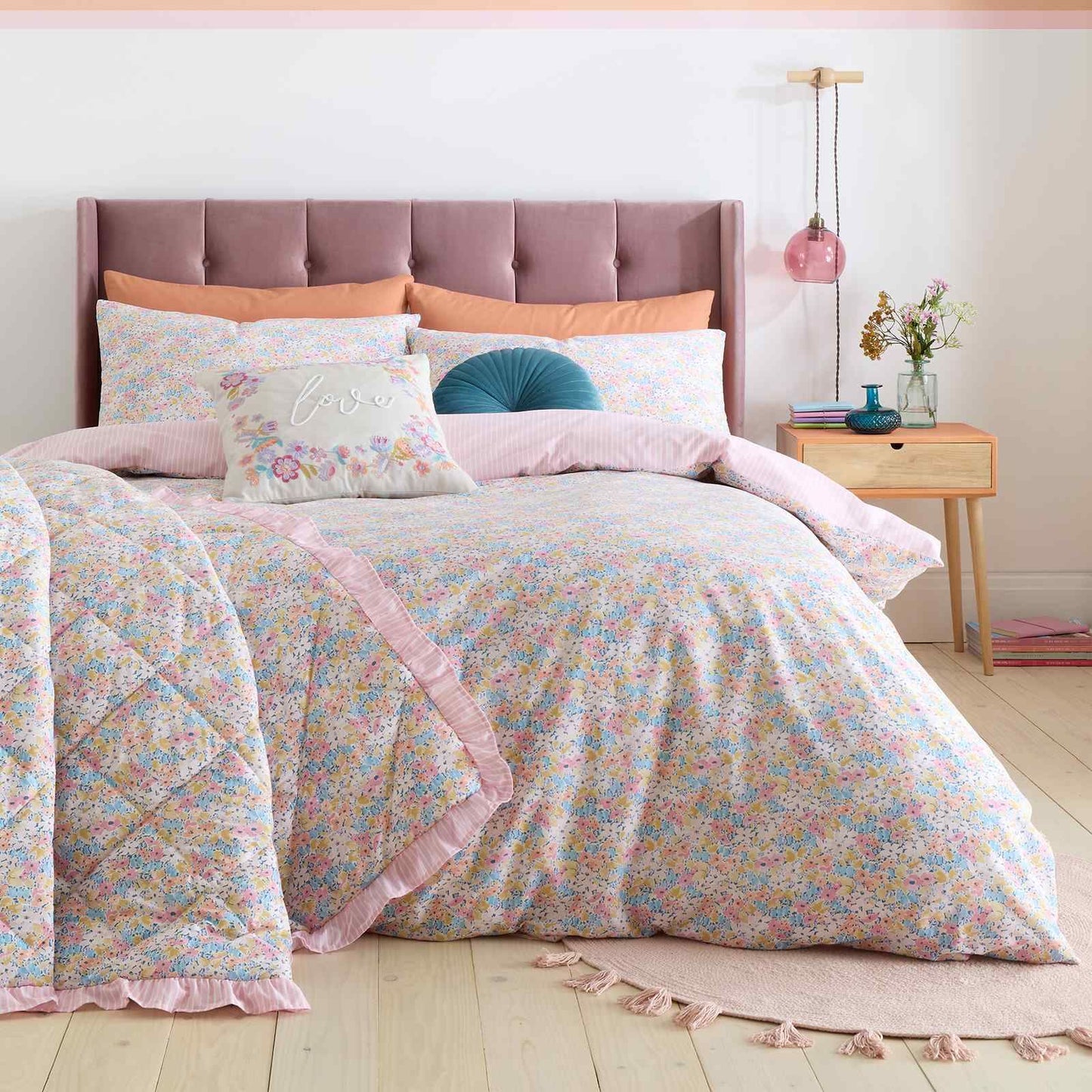 Darcy Floral Pink Duvet Cover Set