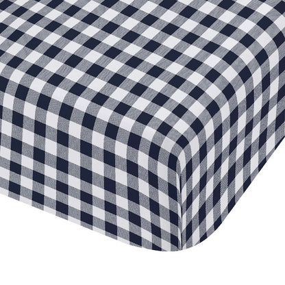Catherine Lansfield Bamford Gingham Check Navy Blue Fitted Sheet