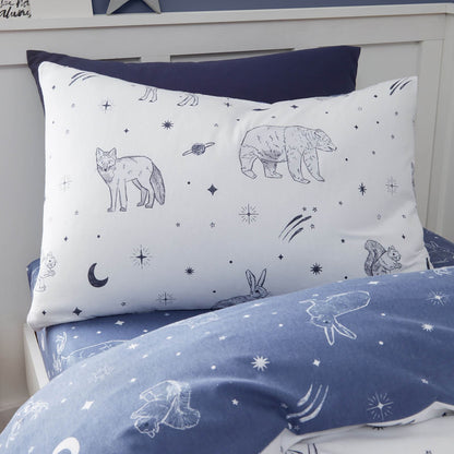 Brushed Starlight Animals White Duvet Cover Set