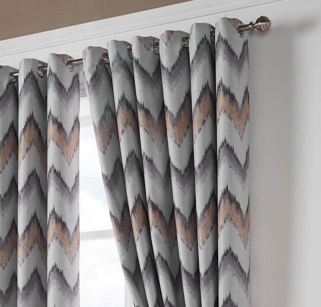 Oslo Ochre Eyelet Curtains