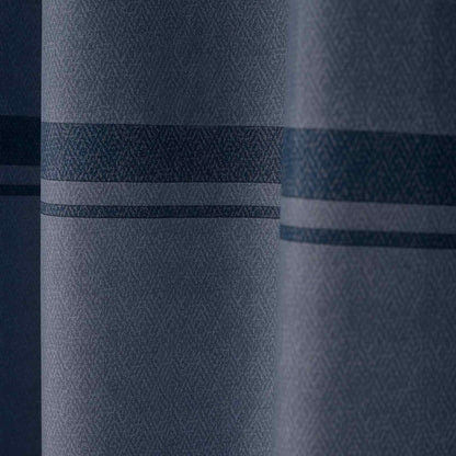 Melville Lined Blue Curtains Two Panels