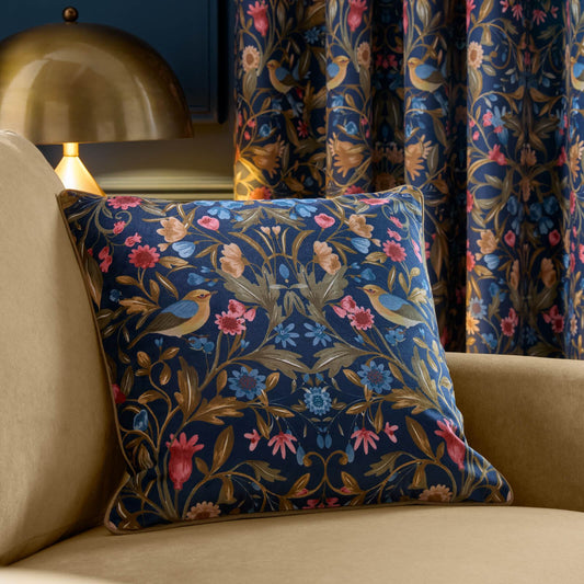 catherine-lansfield-hedgerow-hopper-floral-cushion-navy-blue