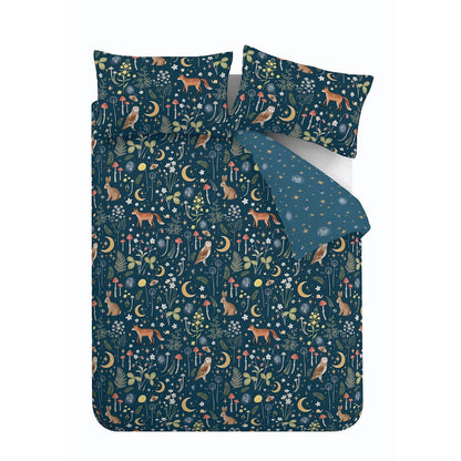 Enchanted Twilight Animals Navy Blue Duvet Set
