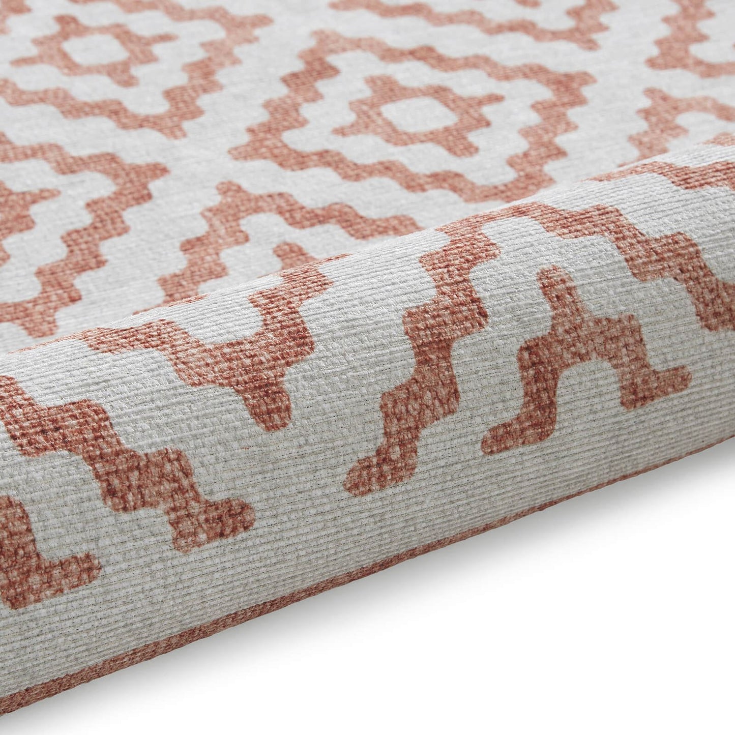 Coral H1058 Orange Modern Washable Rug