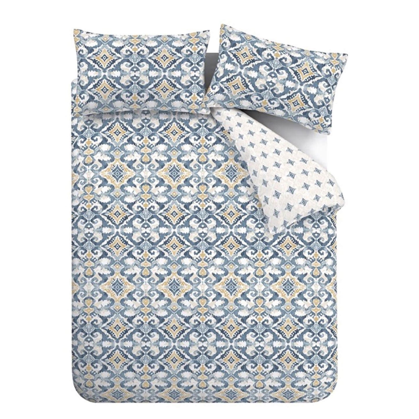 Inara Ikat Indigo Blue Duvet Cover Set