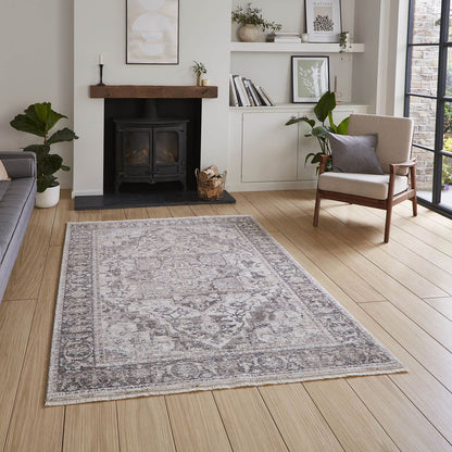 Vintage 35018 Grey Traditional Rug