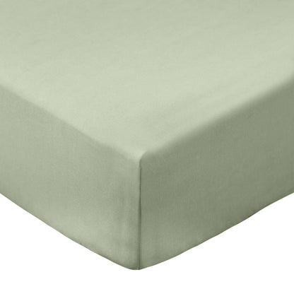 200 Thread Count Cotton Percale Sage Green  Fitted Sheet