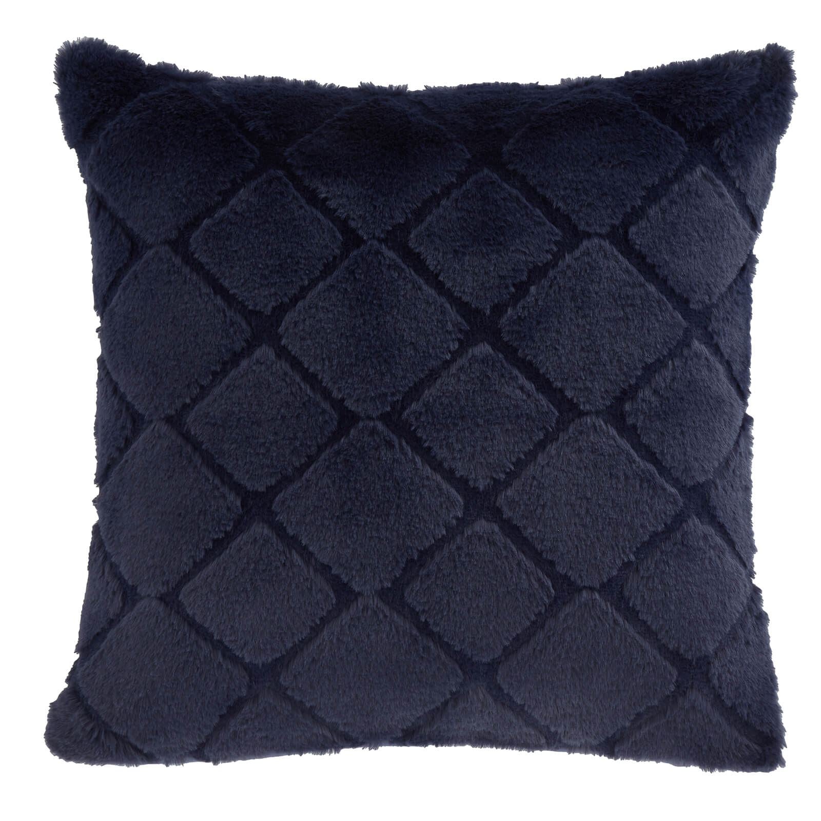 Cosy Diamond Navy Filled Cushion