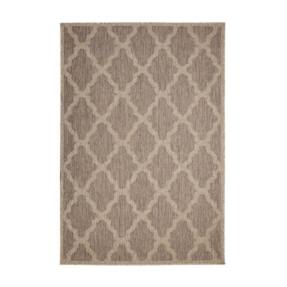 Flatweave Gel Trellis Latte Rug