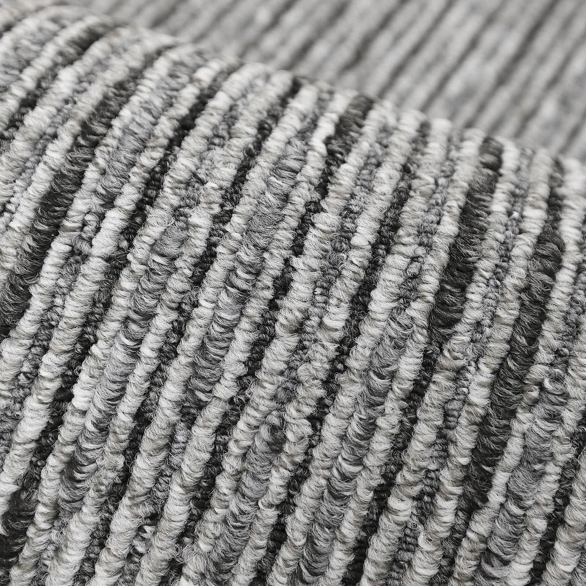 Geneva Multistripe Grey Plain Rug