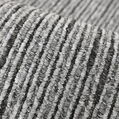 Geneva Multistripe Grey Plain Rug