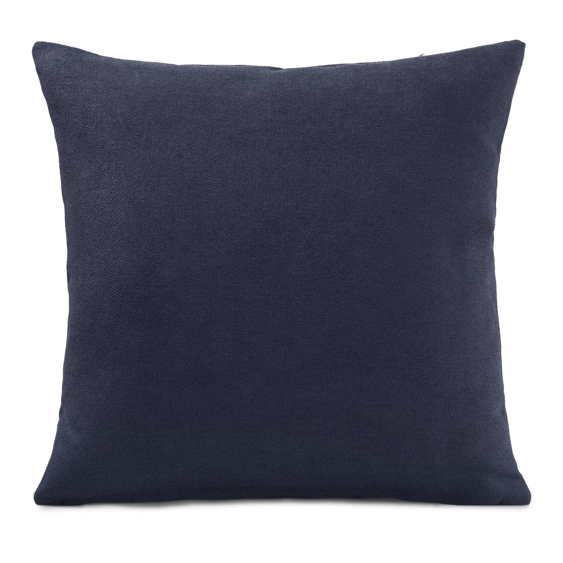 Velvet Chenille Navy Cushion Cover