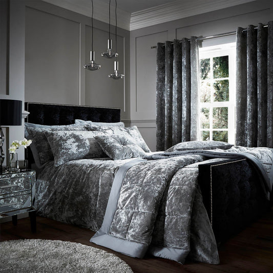 Crushed Silver Duvet Set