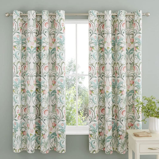 Clarence Green Eyelet Curtains