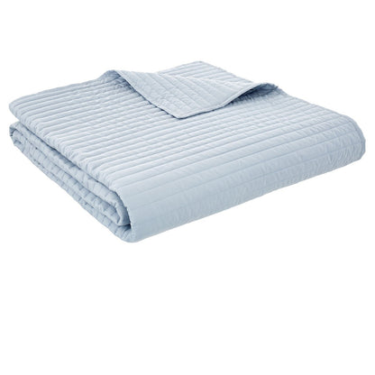 Bianca Quilted Lines Blue Bedspread - 220x230cm
