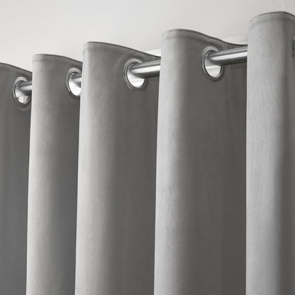 Montrose Silver Eyelet Curtains