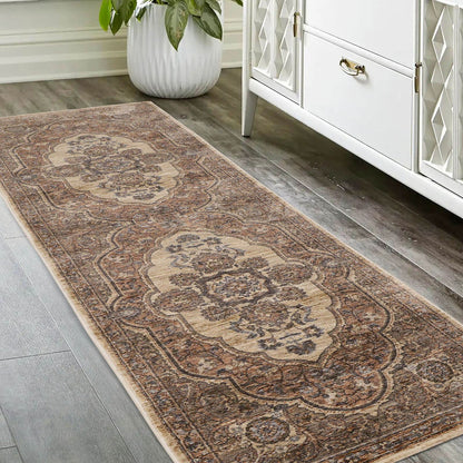 Raja Medallion Terracotta Classical Rug