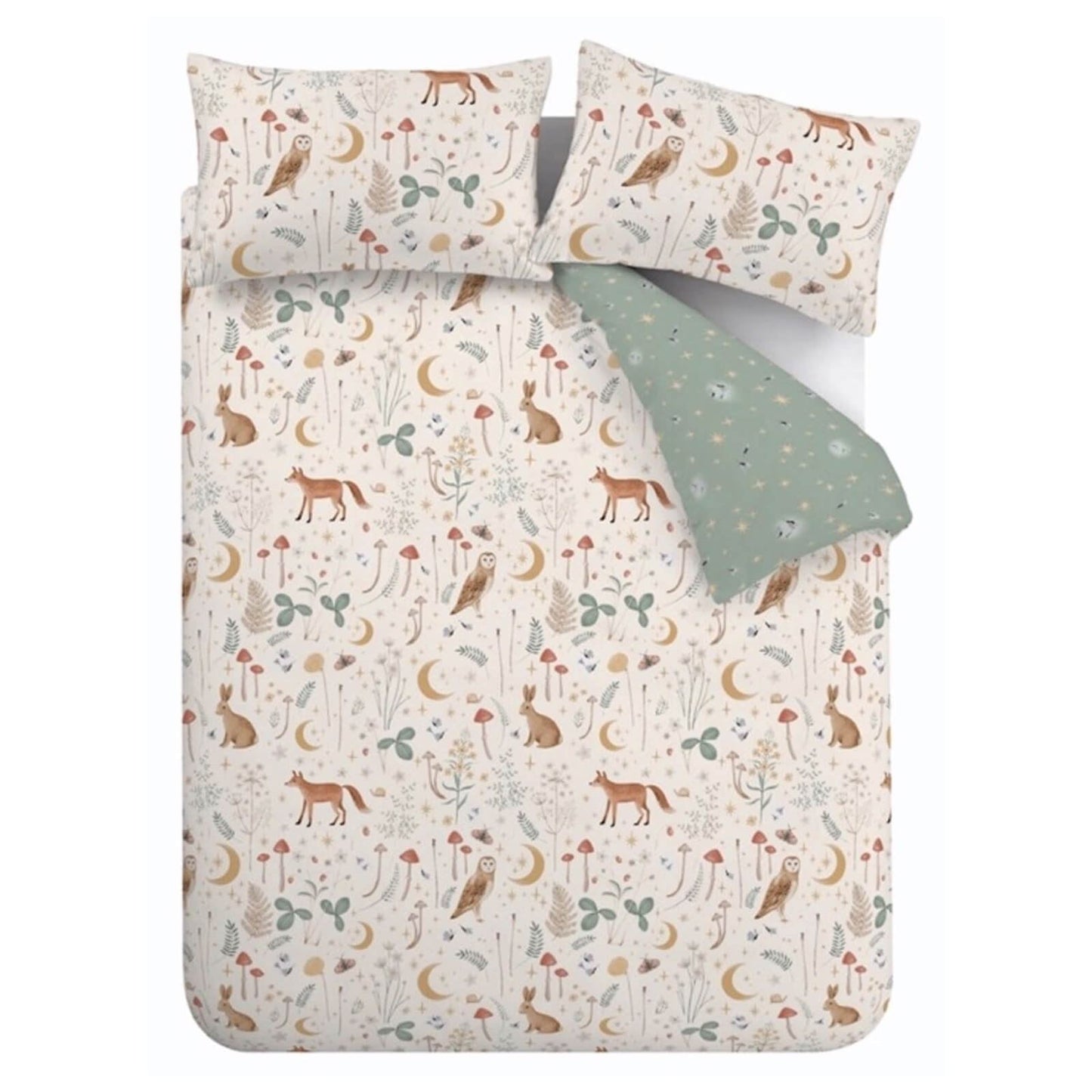 Enchanted Twilight Animals Natural Duvet Cover Set