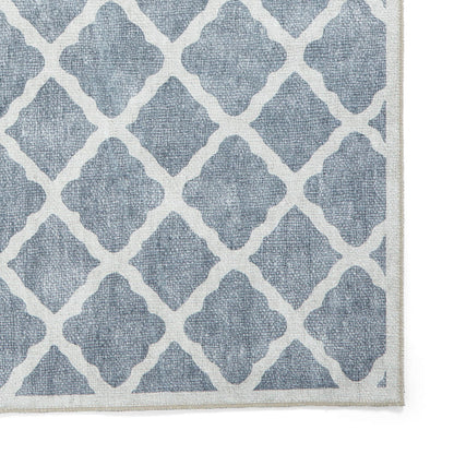Coral H1063 Grey Modern Washable Rug